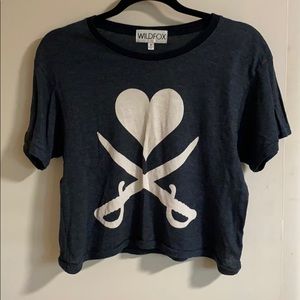 Wildfox Heart Crop Tee